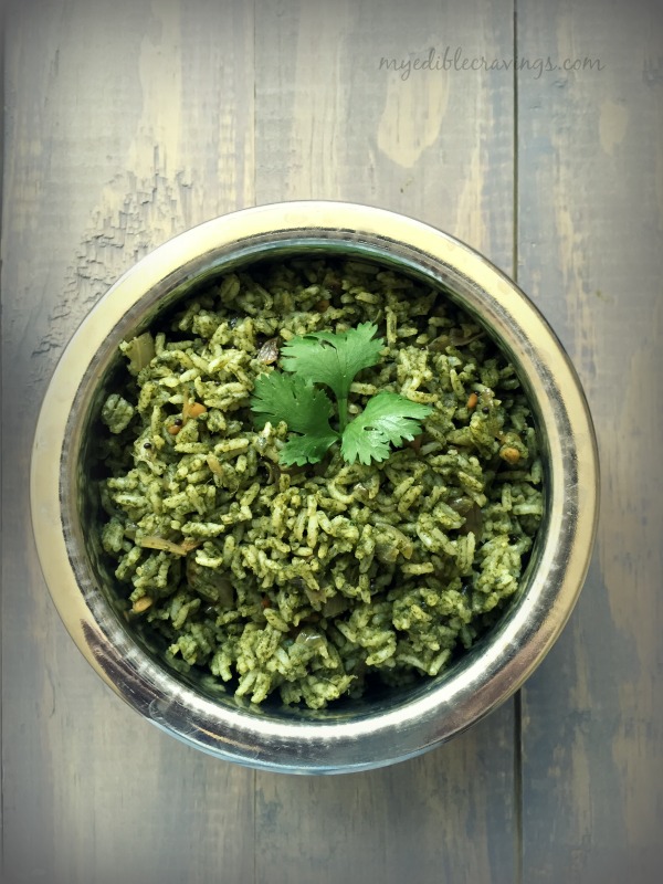 Coriander Rice - MyEdibleCravings